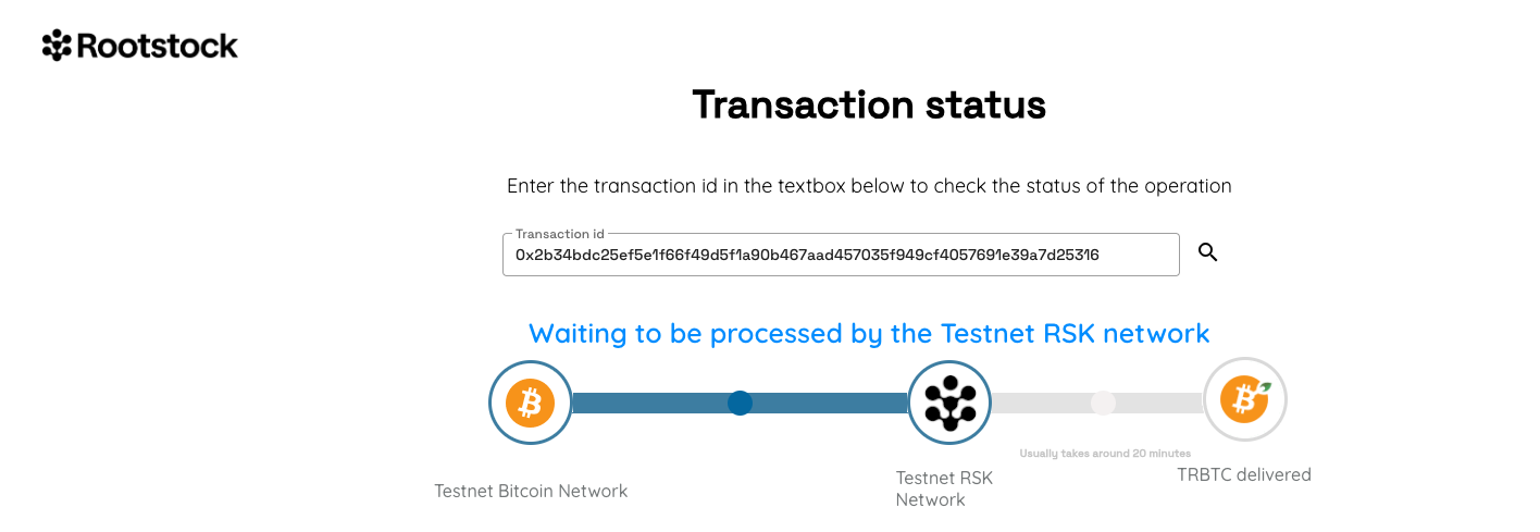 Transaction status update