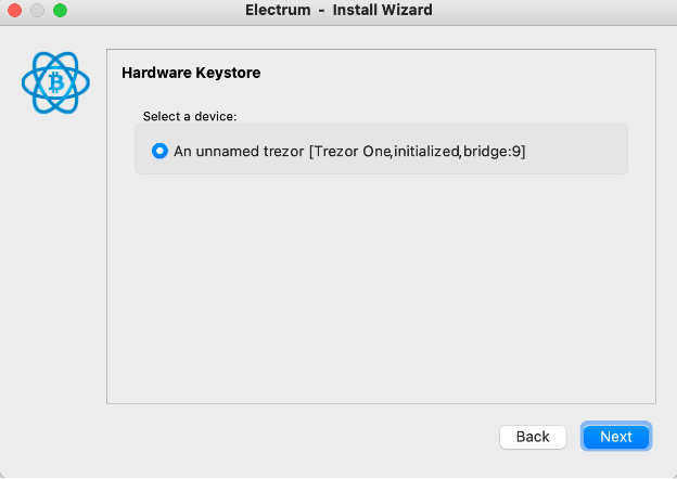wallet - electrum-hardware-device-trezor